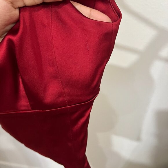 Aritzia Wilfred Shine Bustier ❤️ || Red Cropped Bustier Top - Picture 5 of 8